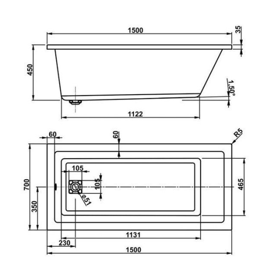 Акриловая ванна Vagnerplast Cavallo 150x70