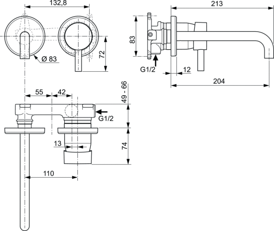 Смеситель для раковины Ideal Standard Ceraline A6938AA
