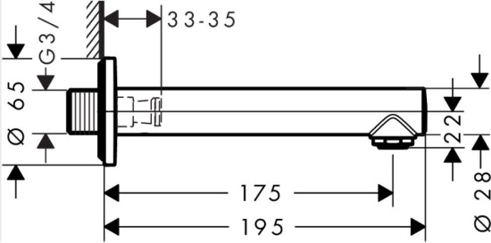 Излив для ванны Hansgrohe Talis S 72410000