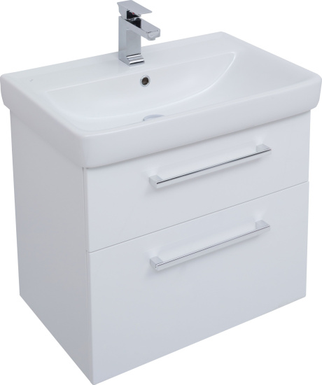 Тумба с раковиной Dreja Q max 70 белый глянец