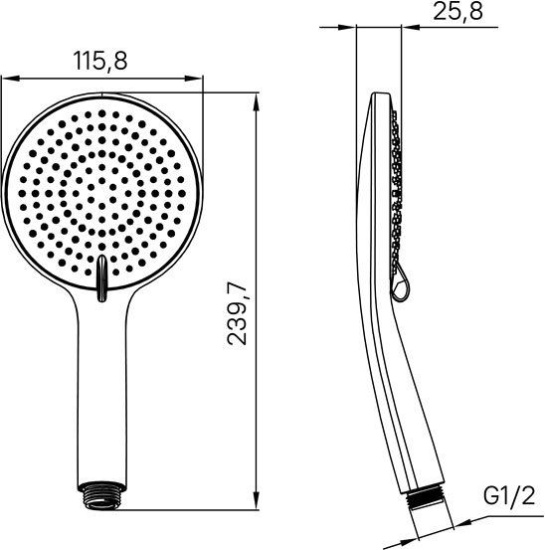 Душевая лейка IDDIS Optima Home OPH3F0Wi18 белая матовая
