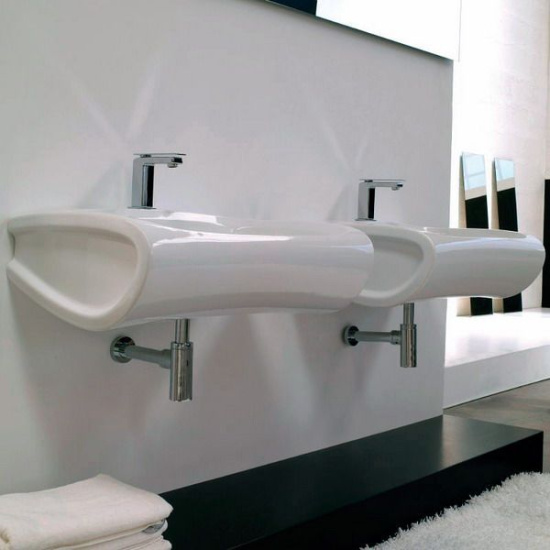 Раковина Hidra Ceramica Hi-line HI19 белая с золотым