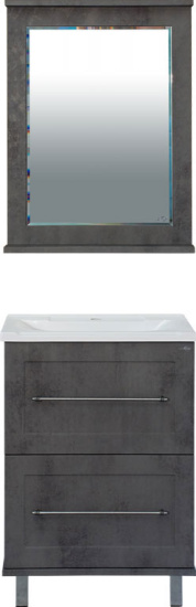 Тумба с раковиной Misty Марта 60 темный бетон