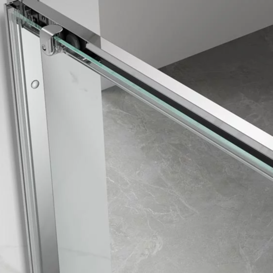 Душевая дверь в нишу Veconi Vianno VN-55 Pear 120 см, профиль хром, стекло рифленое