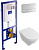 Инсталляция Villeroy & Boch 9224 6100 + кнопка Viconnect 9224 9069 матовый хром + унитаз подвесной Villeroy & Boch O'Novo 5660 H1R1 alpin