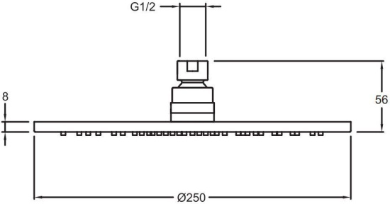 Верхний душ Jacob Delafon Toobi E21758-CP