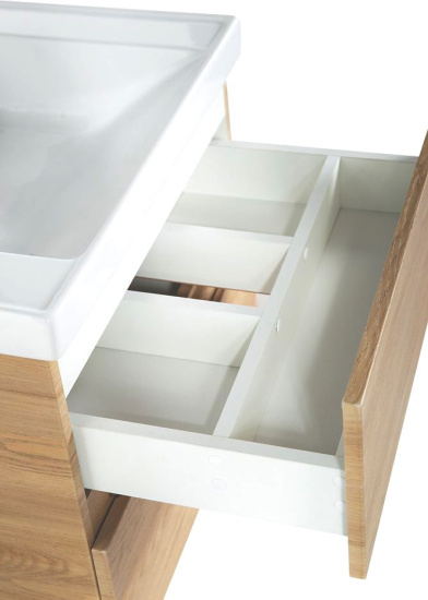 Тумба с раковиной Art&Max Techno 90 подвесная, дуб мадейра янтарь