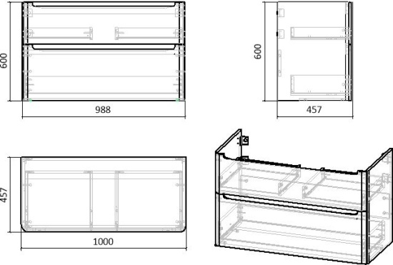 Мебель для ванной Stworki Монтре 100 белая