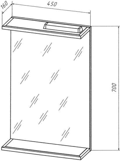 Зеркало Бриклаер Лофт 85