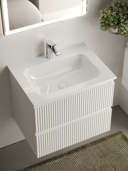 Тумба с раковиной Sancos Snob R 60 Bianco SNR60W, подвесная