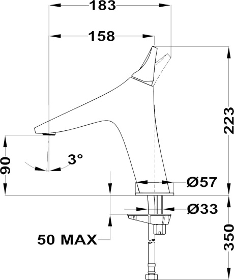 Смеситель для раковины Teka Sense 913860200