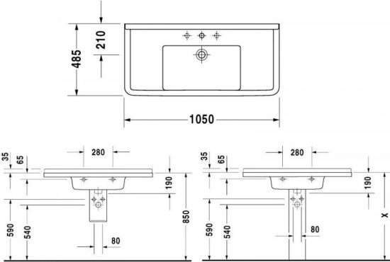 Тумба с раковиной Duravit Ketho 100 графит матовый