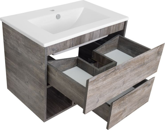 Тумба с раковиной Misty Темза 75 сосна пасадена