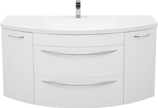 Тумба с раковиной De Aqua Лонг 140 белая