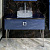 Тумба с раковиной Armadi Art Lucido 100 насыщенный синий, раковина 817, ножки хром