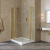 Душевой уголок Vegas Glass EFA-F LUX 120*110 09 crystalvision L профиль золото глянцевое, стекло crystalvision