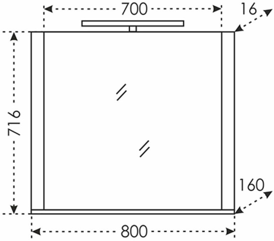 Мебель для ванной СанТа Калипсо Люкс 80 подвесная 2 ящика