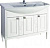 Тумба под раковину ASB-Woodline Модена 105 белая, патина серебро