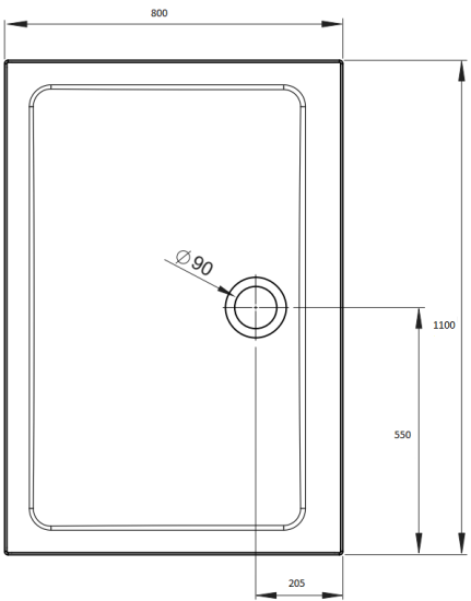 Поддон для душа Radaway Doros D Compact 110x80