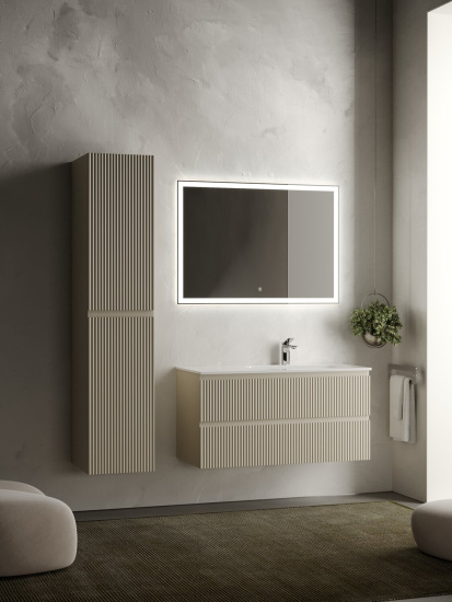 Тумба с раковиной Sancos Snob R 100 Beige Soft правая SNR100RCE, подвесная