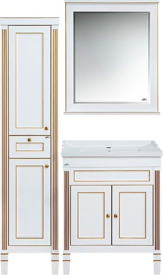 Пенал Misty Женева 40 L белая патина