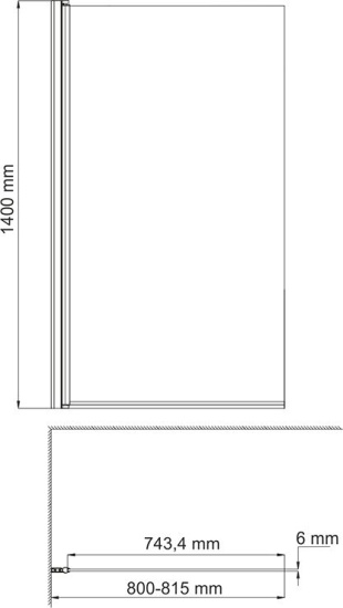 Шторка на ванну Wasserkraft Berkel 48P01-80