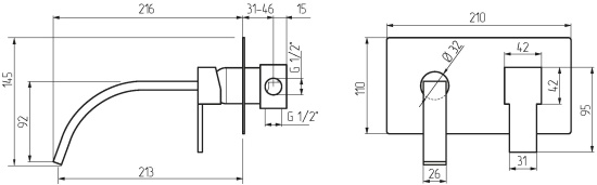 Смеситель для раковины Migliore Kvant ML.KVT-2746 Cr с внутренней частью