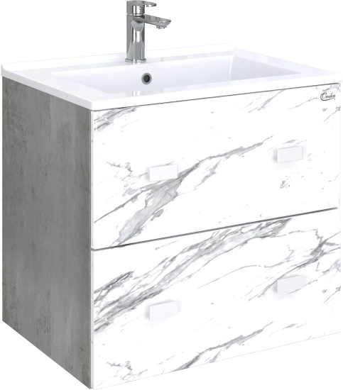 Мебель для ванной Onika Марбл 65, подвесная, мрамор, камень бетонный