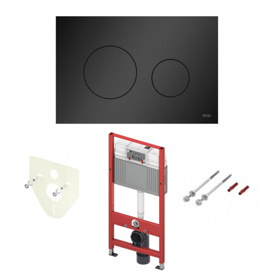 Инсталляция Tece TECEbase K440925 с кнопкой + унитаз подвесной Boheme Mane 970-SET-W