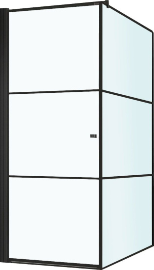 Душевой уголок Berges Dark 061020L 90х90, L, профиль черный матовый