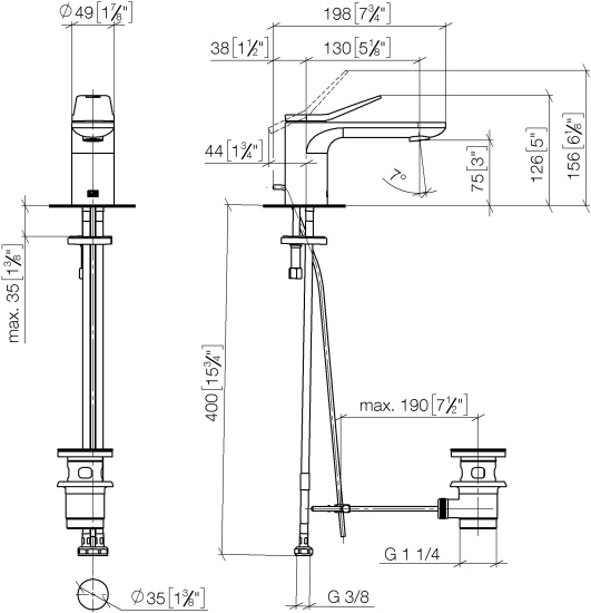 Смеситель для раковины Dorn Bracht Lisse 33500845-00 хром