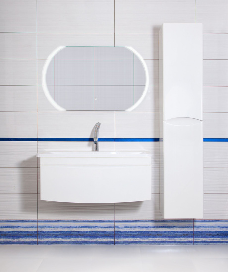 Зеркало Бриклаер Вега/Мальта 100 с подсветкой, овальное