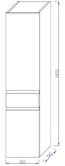 Пенал Jacob Delafon Madeleine EB2069D-J51 R белый матовый