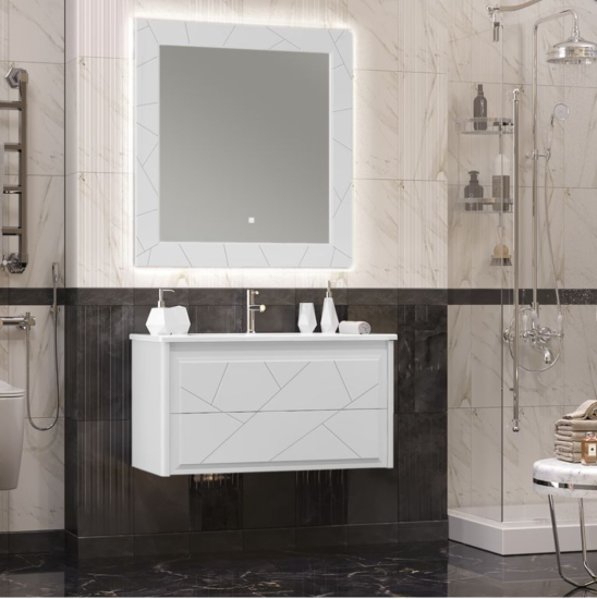 Тумба с раковиной Opadiris Луиджи 120 белая