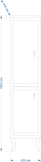 Пенал Misty Дайна черная эмаль L