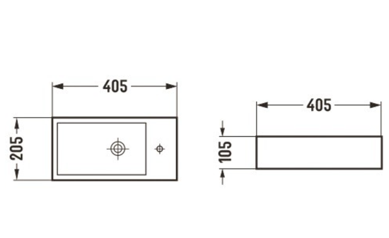 Раковина CeramaLux 9048DRMH