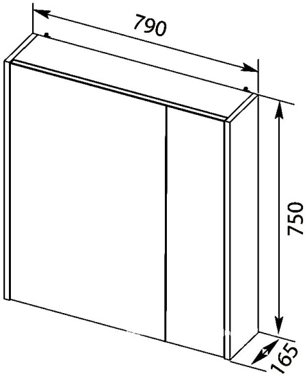 Зеркало-шкаф Aquanet Палермо 80