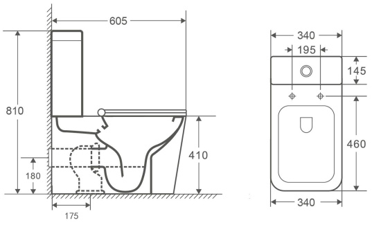 Унитаз-компакт Owl 1975 Vatter Ruta-G OWLT190402 безободковый