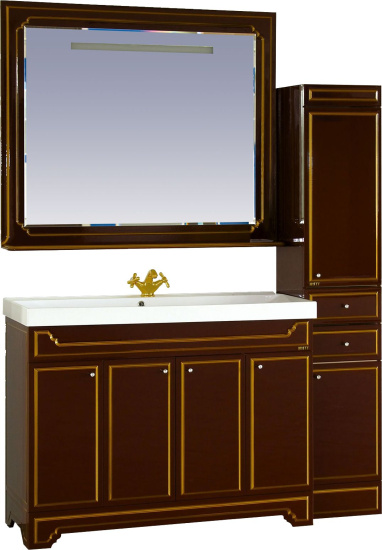 Мебель для ванной Misty Praga 120 бордо патина