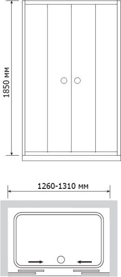 Душевая дверь в нишу RGW Classic CL-10 (1260-1310)x1850