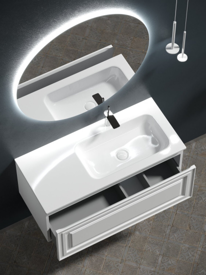 Тумба с раковиной Sancos Very 100 Bianco правая, VR100RW