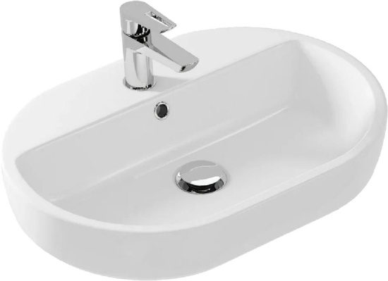 Мебель для ванной Runo Вудлайн 65, скандинавский дуб, раковина Caspia 60 Oval