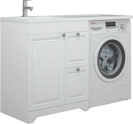 Тумба с раковиной Corozo Леон 130 под стиральную машину