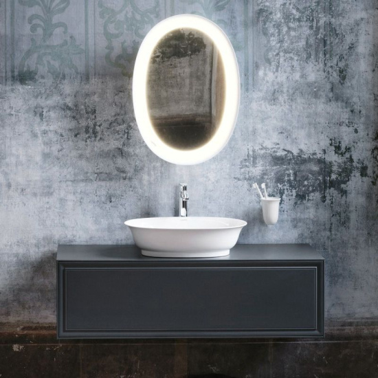 Зеркало Laufen The New Classic 50 белое, с подсветкой