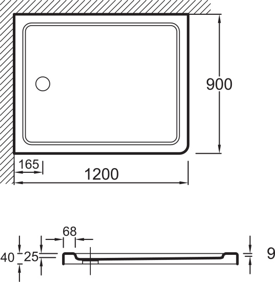 Поддон для душа Jacob Delafon Flight E62451-F 120х90