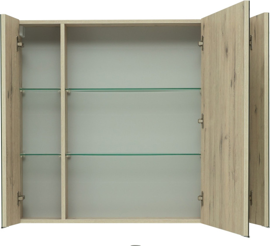 Зеркало-шкаф Aquanet Алвита new 100 дуб веллингтон белый