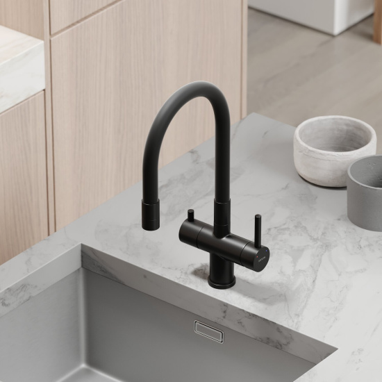 Смеситель для кухни Sancos Lucia SC4004MB, матовый черный