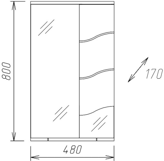 Зеркало Onika Лайн 48.01 R