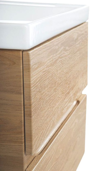 Тумба с раковиной Art&Max Techno 90 подвесная, дуб мадейра янтарь