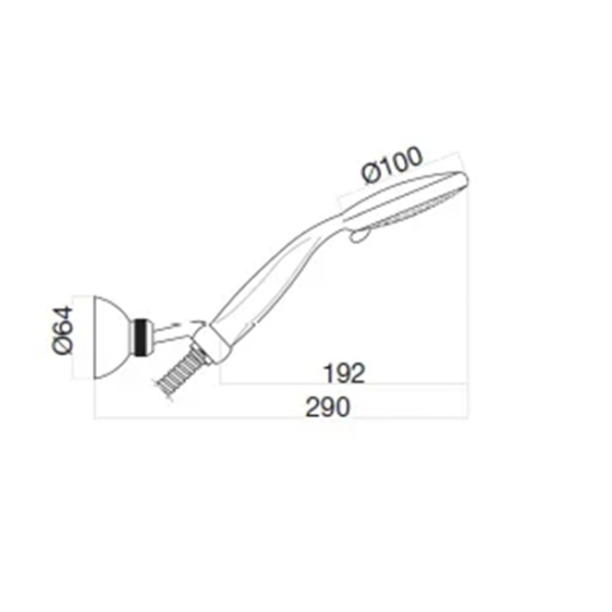 Душевой гарнитур Webert AC0489740, белый